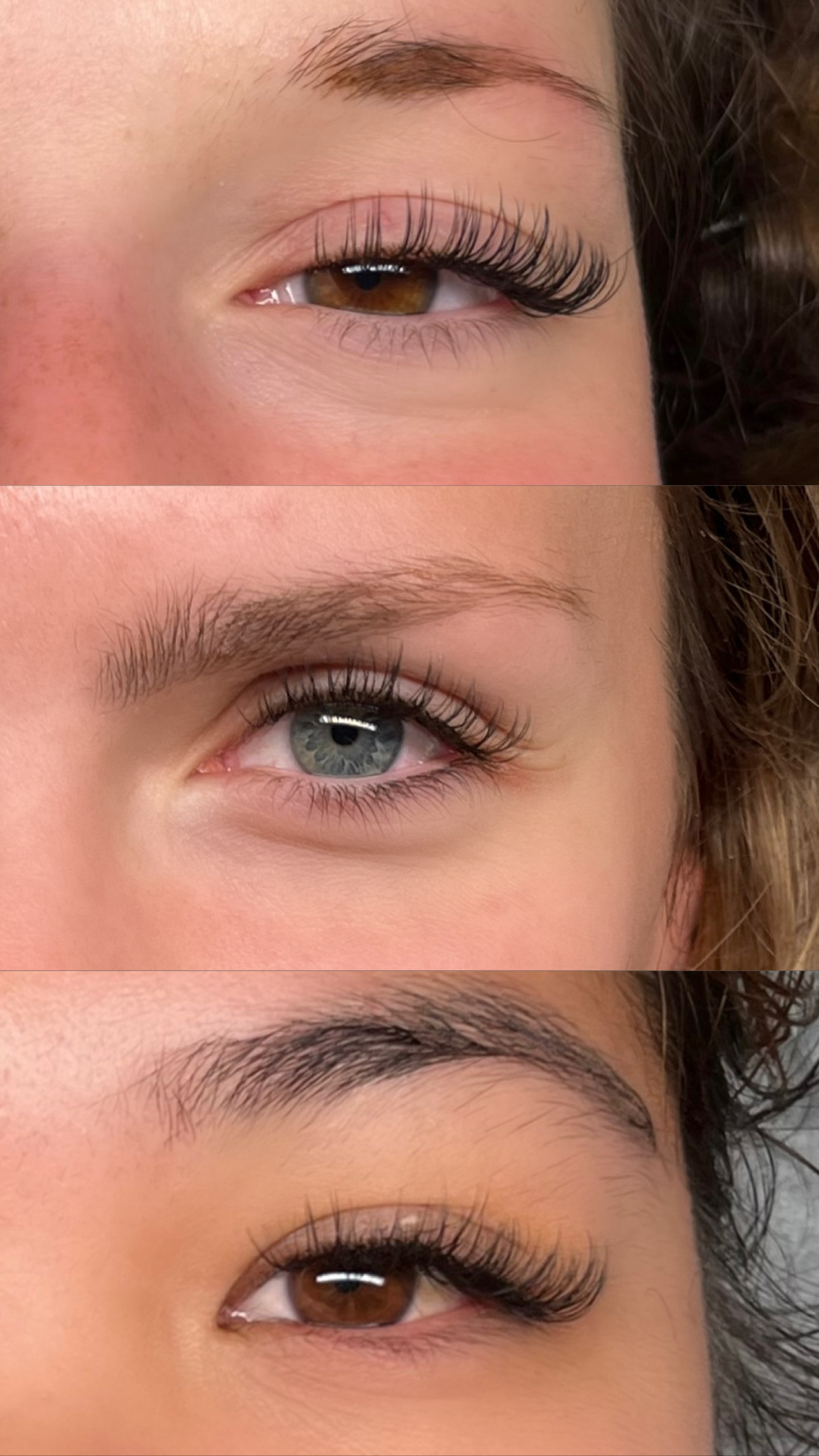 Lash extension close up results at Kmor Lashes Oakleigh